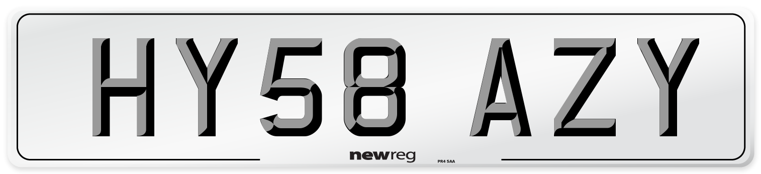 HY58 AZY Number Plate from New Reg